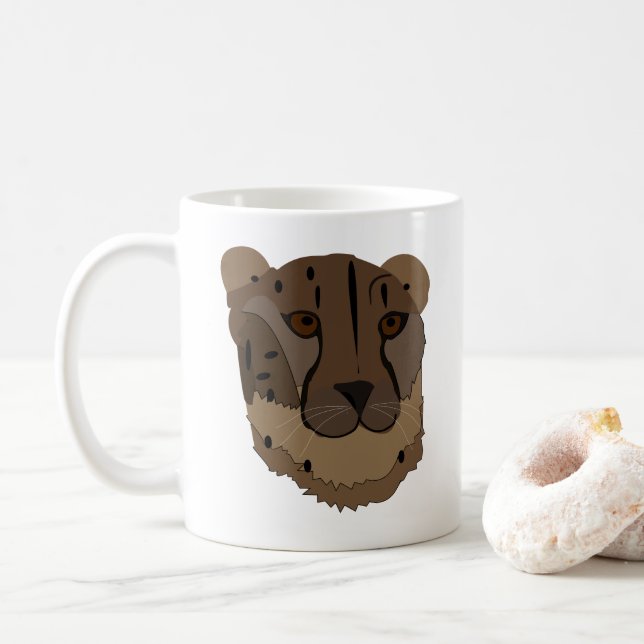 Taza De Café Animal salvaje guepardo (Con donut)