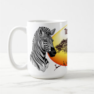Taza De Café Animal silvestre de la sabana africana cebra
