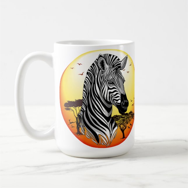 Taza De Café Animal silvestre de la sabana africana cebra (Izquierda)