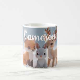 Taza De Café Animales adorables de peluche del bosque invernal