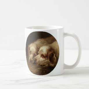 Taza De Café Animales Antiguos, Perritos Spaniel Mascotas Linda
