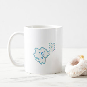 Taza De Café Animales Azules Super Adorables