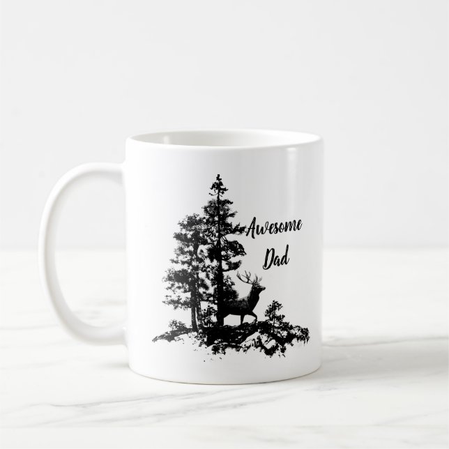 Taza De Café Animales blancos de venado negro (Izquierda)