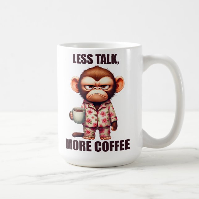 Taza De Café Animales/Café/Mono divertidos (Derecha)