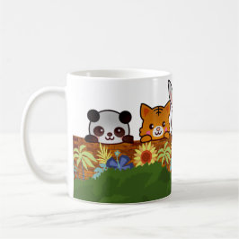 Taza De Café Animales curiosos en un teatro ajardinado