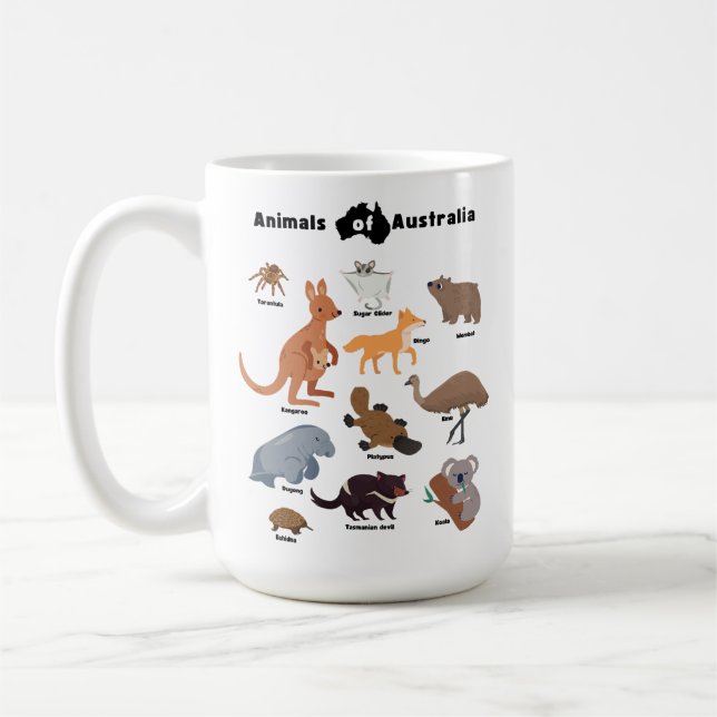 Taza De Café Animales de Australia Aussie Wildlife (Izquierda)