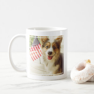 Taza De Café Animales de bebé más afectados   Corgi de bandera 