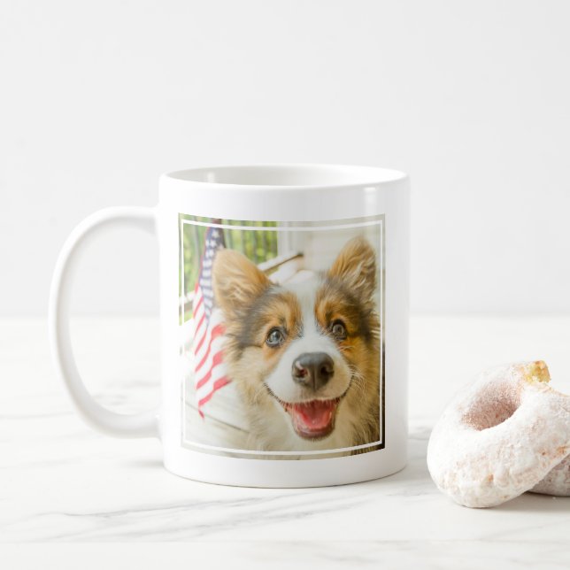 Taza De Café Animales de bebé más afectados | Corgi Puppy Patri (Con donut)