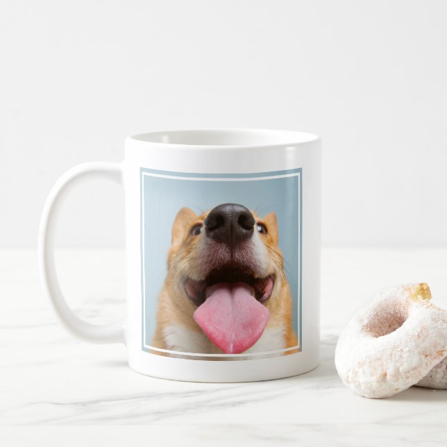 Taza De Café Animales de bebé más afectados | Lengua Corgi (Con donut)