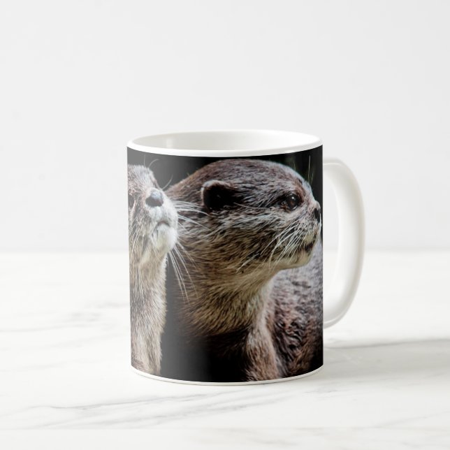 Taza De Café Animales de bebé más afectados | Otters Manteniend (Anverso derecho)