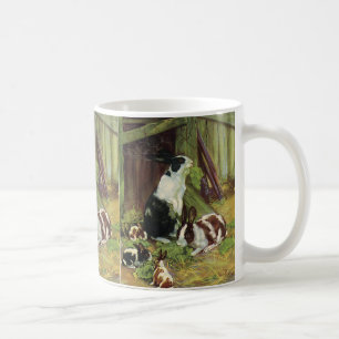 Taza De Café Animales de granja antiguos, conejos domésticos ju