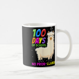 Taza De Café Animales de granja de Llama - 100 días de escuela 