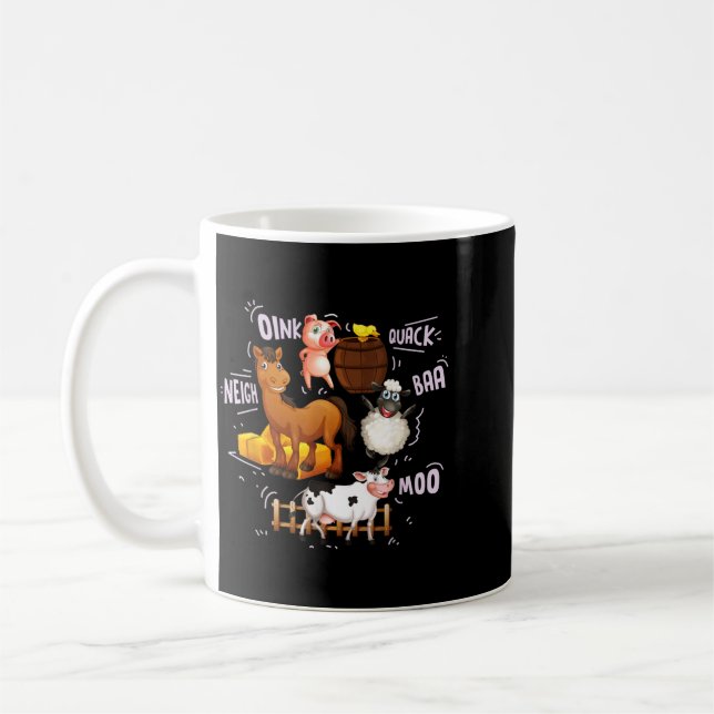 Taza De Café Animales de granja lindos con sonidos (Izquierda)