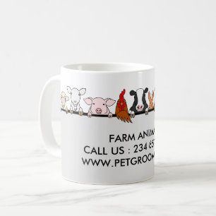 Taza De Café Animales de granja oveja gallina vaca cliente