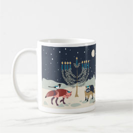 Taza De Café Animales de Hanukkah Menorah Desert Coffee Mug