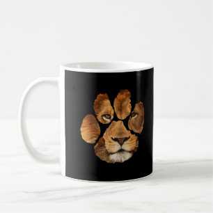 Taza De Café Animales de impresión de la pata de león