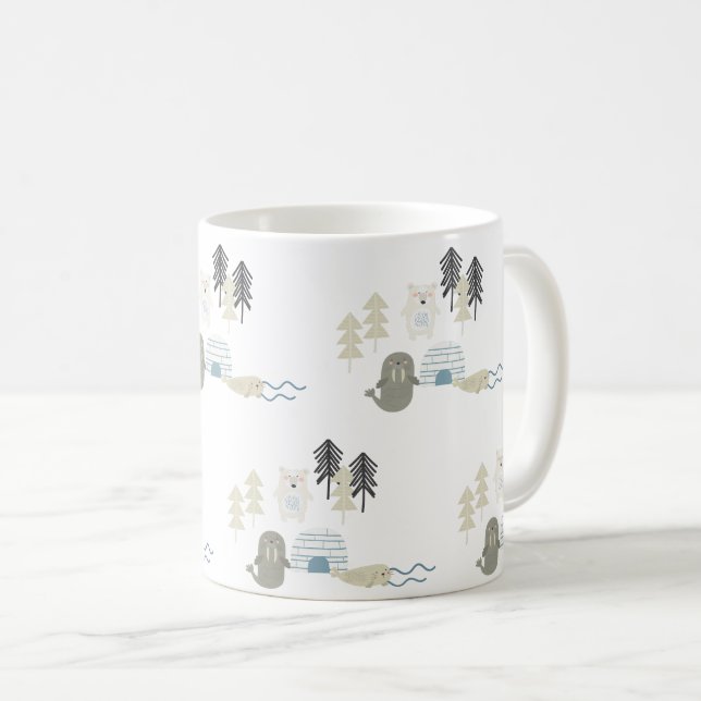 Taza De Café Animales de invierno del Ártico (Anverso derecho)