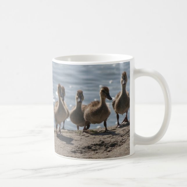 Taza De Café Animales de la fauna del pato del bebé del pájaro (Derecha)