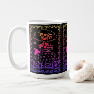 TAZA DE CAFÉ ANIMALES DE LA GRANJA DE ARTE FOLLAR OVEJAS PIG RO