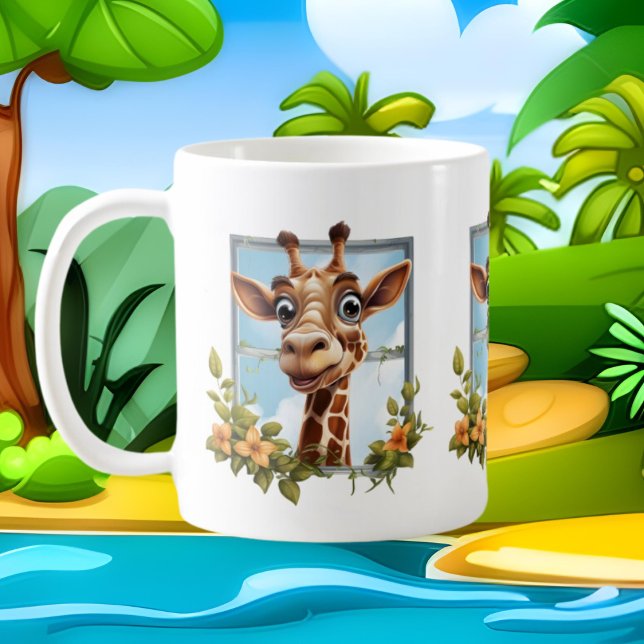 Taza De Café Animales de la selva de los amantes de la jirafa (Subido por el creador)