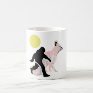Taza De Café Animales de pie y paranormales