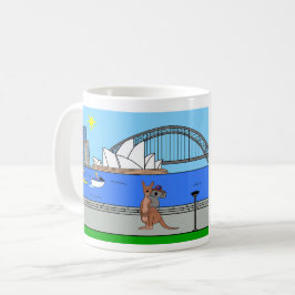 Taza De Café Animales del Mundo, Australia: Canguro y Koala