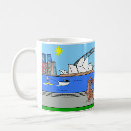 Taza De Café Animales del mundo, Australia: Kangaroo y Koala