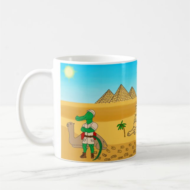 Taza De Café Animales del mundo, Egipto: Cocodrilo y camello (Izquierda)
