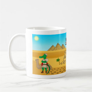 Taza De Café Animales del Mundo, Egipto: Cocodrilo y Camello