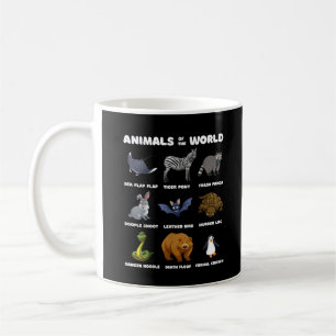 Taza De Café Animales Del Mundo Regalo Memes Divertidos Raros D