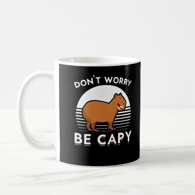 Taza De Café Animales divertidos de capibara (Izquierda)