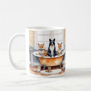 Taza De Café Animales divertidos en baño