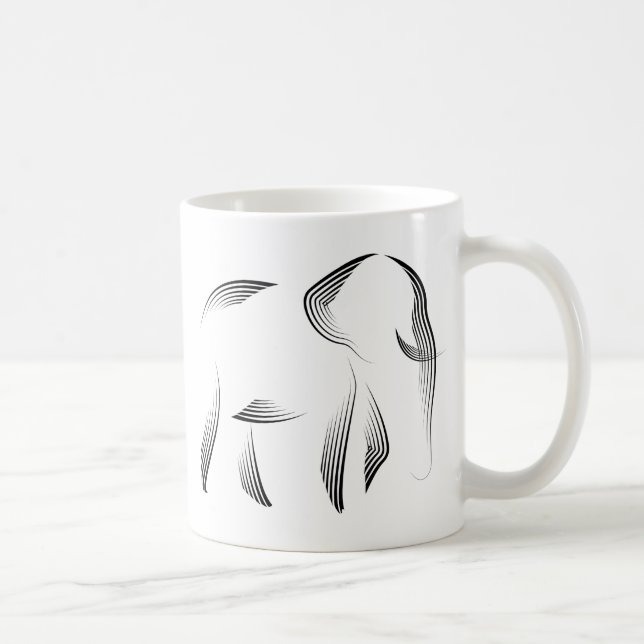 Taza De Café Animales - elefante (Derecha)