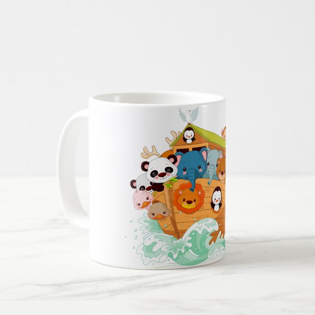 Taza De Café Animales En La Mug De Arte Noahs (Anverso izquierdo)