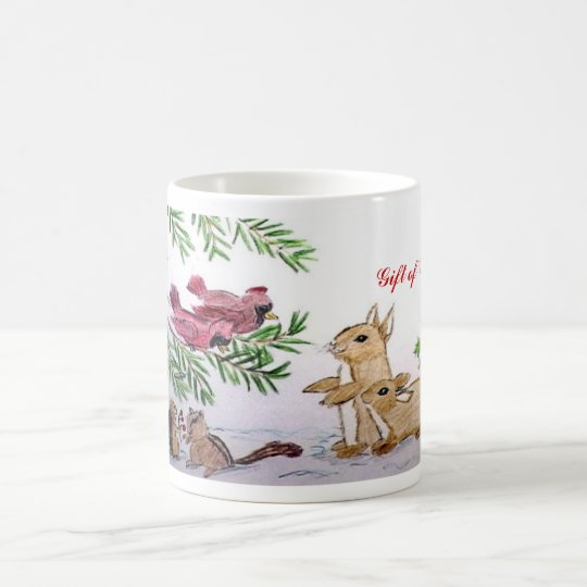Taza De Café animales en navidad de la nieve