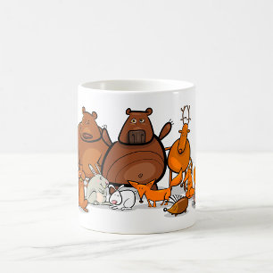 Taza De Café Animales forestales divertidos