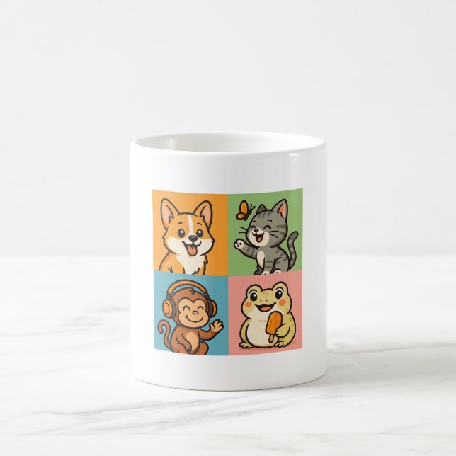 Taza De Café Animales graciosos y bonitos (Centro)