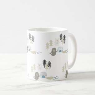 Taza De Café Animales Lindos del Ártico Invernal