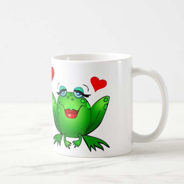 Taza De Café Animales lindos felices del dibujo animado de las (Derecha)