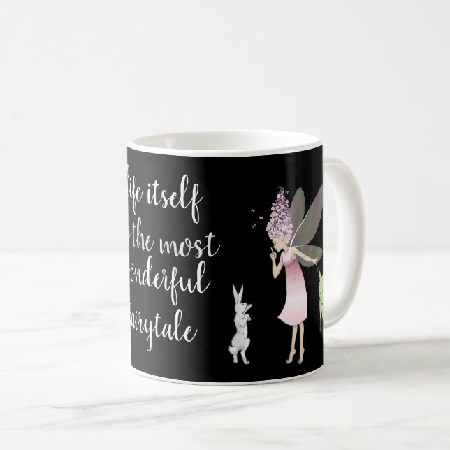 Taza De Café Animales mágicos: Encantadora cita de hadas (Anverso derecho)