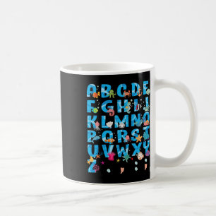 Taza De Café Animales Marinos Lindos Alfabeto Divertido De Vera
