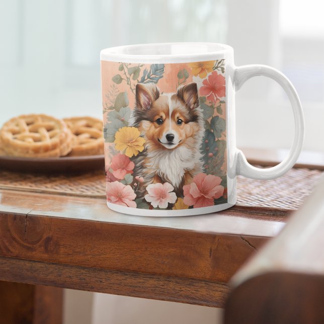 Taza De Café Animales para bebés | Cachorro de oveja de Shetlan (Subido por el creador)