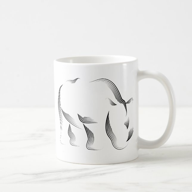 Taza De Café Animales - rinoceronte (Derecha)
