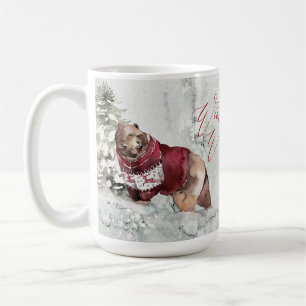 Taza De Café Animales rusticos de invierno en la nieve