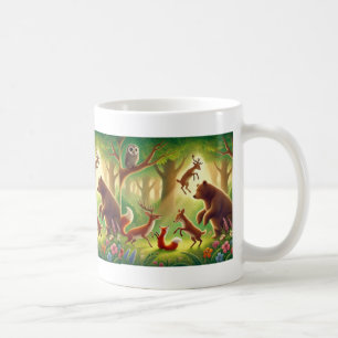 Taza De Café Animales sabios del bosque