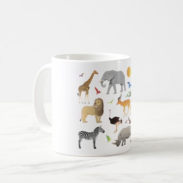 Taza De Café Animales Safari Savanna (Anverso izquierdo)