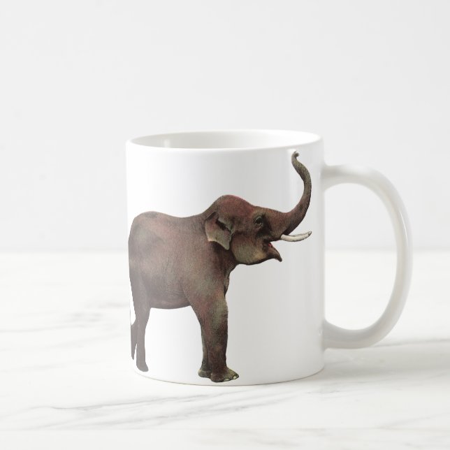 Taza De Café Animales salvajes de época, elefantes asiáticos de (Derecha)