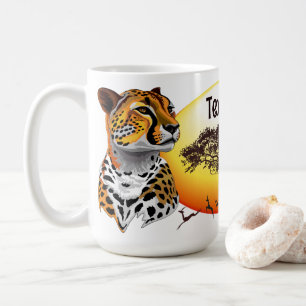 Taza De Café Animales salvajes de la costa africana Cheetah