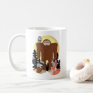 Taza De Café animales Sasquatch con criaturas del bosque