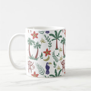 Taza De Café Animales tropicales con maxilar y mono sin soldadu